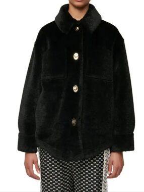 Maje Baleria Faux Fur Jacket